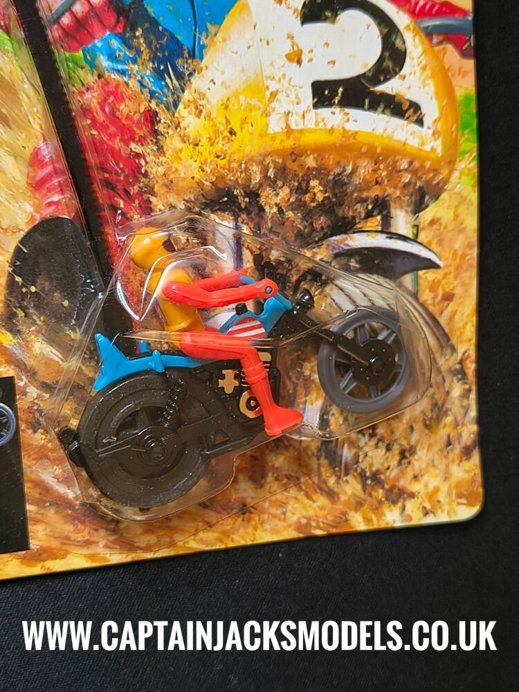 Vintage Tomy AFX Rip Riders Chopper Rip Cord Motorcycle New On Card
