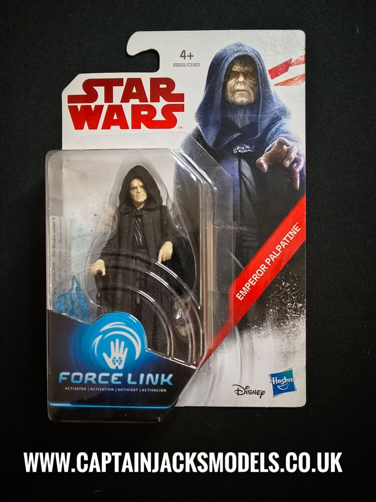 Star Wars Force Link Emperor Palpatine Collectable 3.75" Figure E0522 C1503 Mint Condition On Card