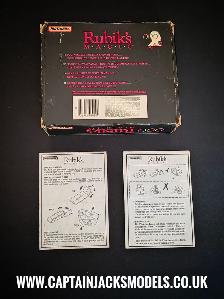 Rubiks Magic Original 1986 Puzzle Complete With Box & Instructions