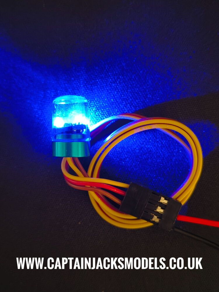 Rotating Light Effect BLUE Model Beacon 9.5mm Diameter x 15.5mm High For Model Making Applications