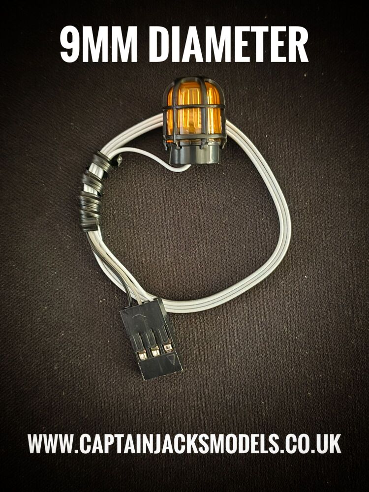 Rotating Light Effect ORANGE Model Beacon 9.5mm Diameter x 15.5mm High For Model Making Applications