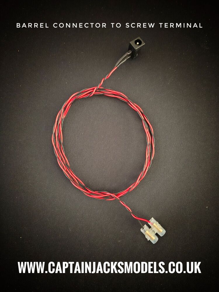 1 Metre 1mm 28AWG Extension Wire Barrel Connector To Screw Terminal