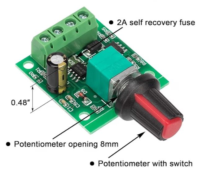 PWM Pulse Width Modulation LED Dimmer Unit 3V to 12V DC 2Amps COMPACT UNIT