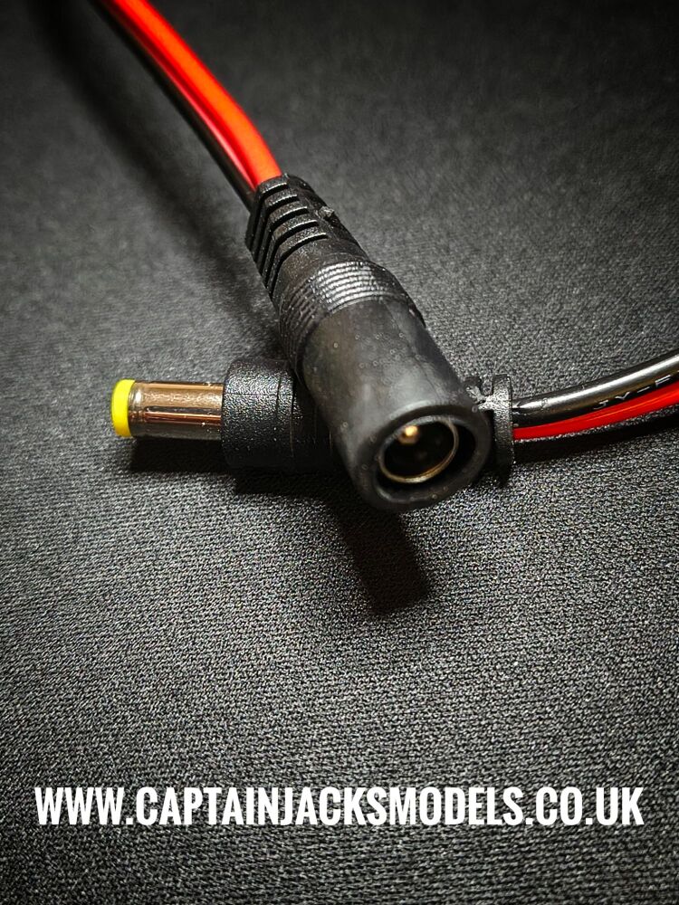 One Pair 5.5mm x 2.1mm DC Power Pigtail Cable