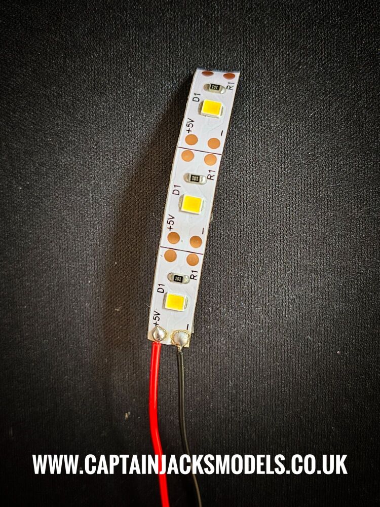 Prewired SMD 3528 LED 5V Strip WARM WHITE CREAM SHADE