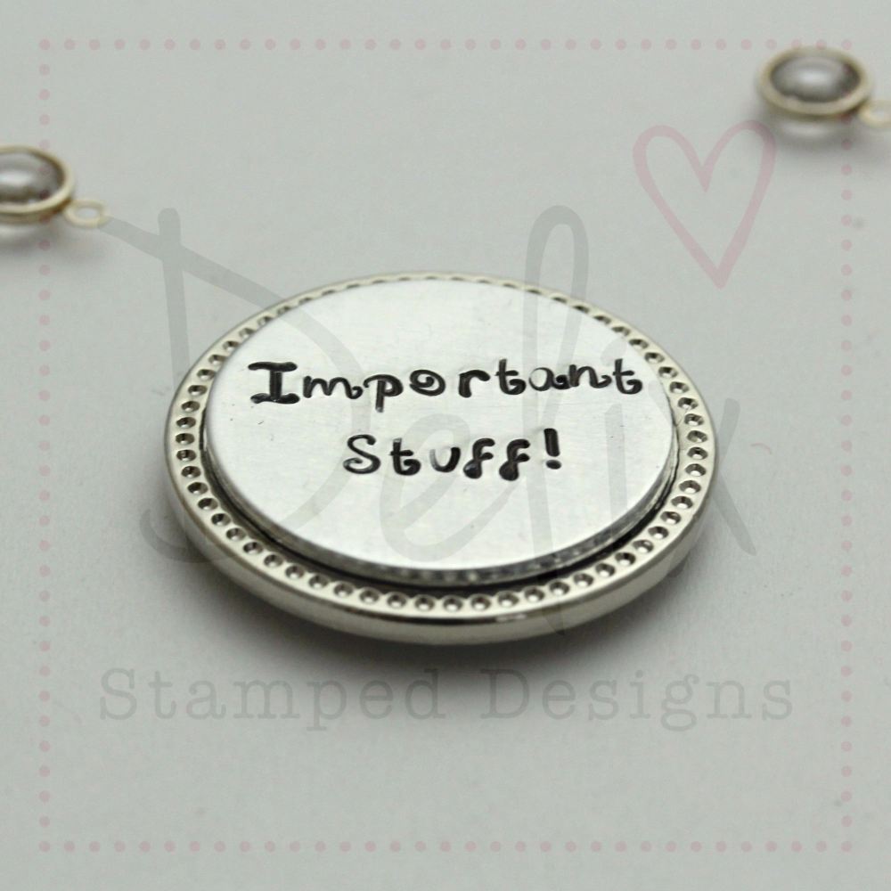 Hand Stamped personalised magnet
