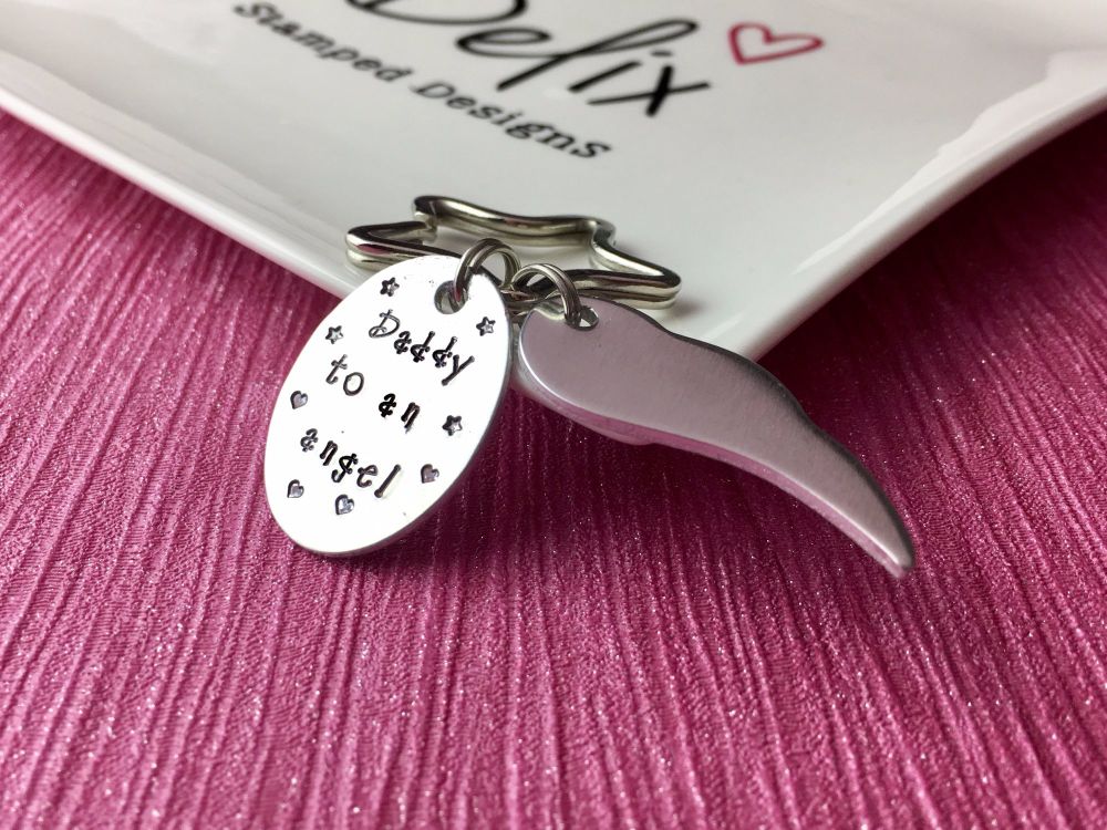 “Daddy to an angel” keyring