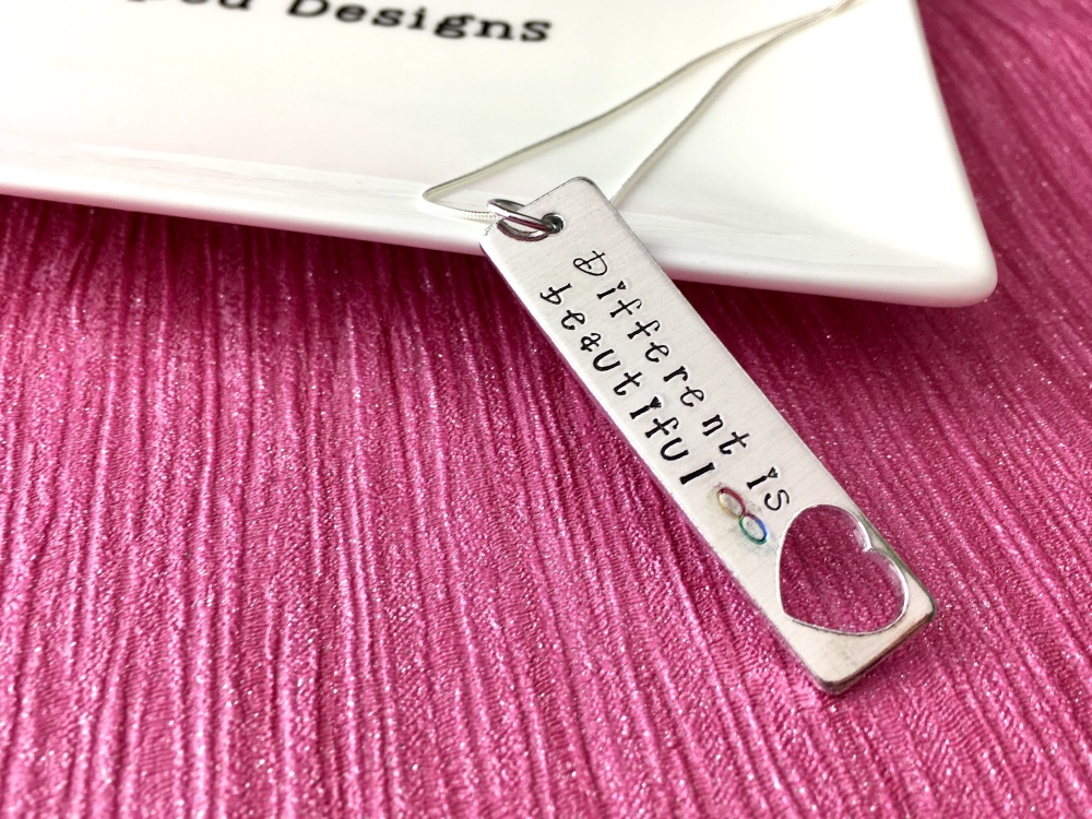 'Different is beautiful' necklace
