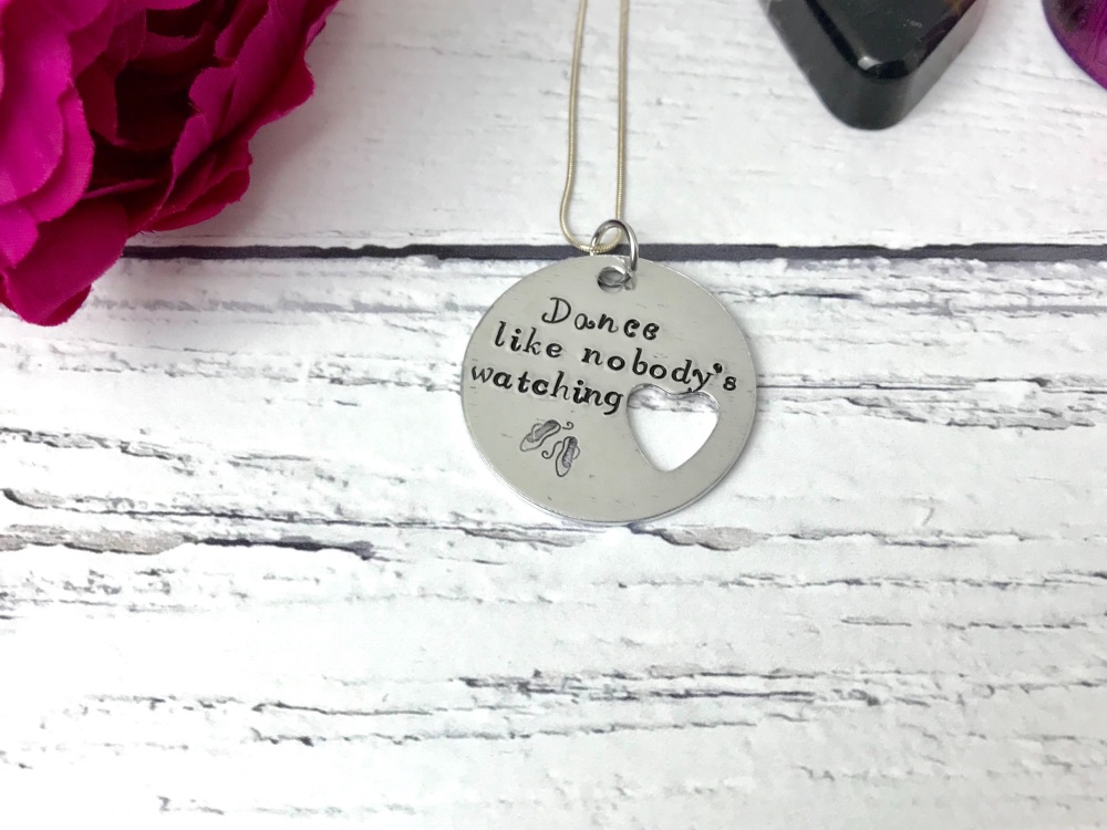 Dance like nobody’s watching necklace
