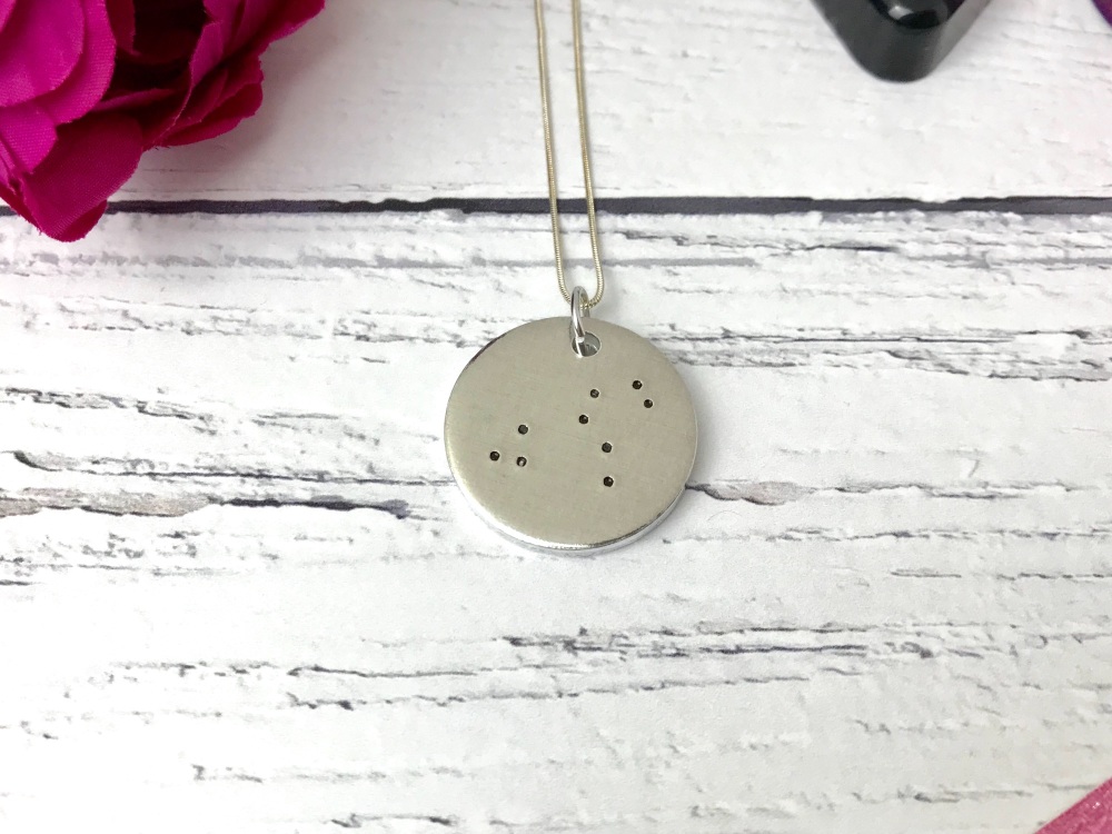 Constellation (Leo on the back) necklace