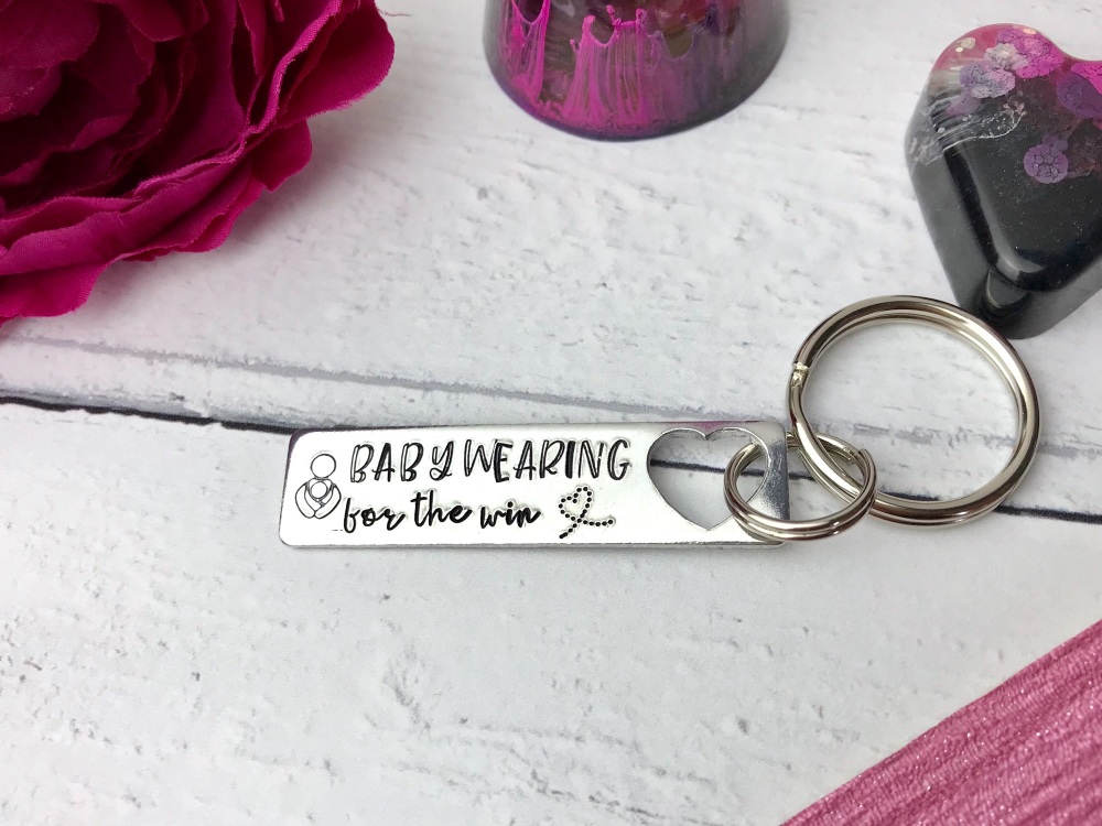“BABYWEARING for the win” keyring