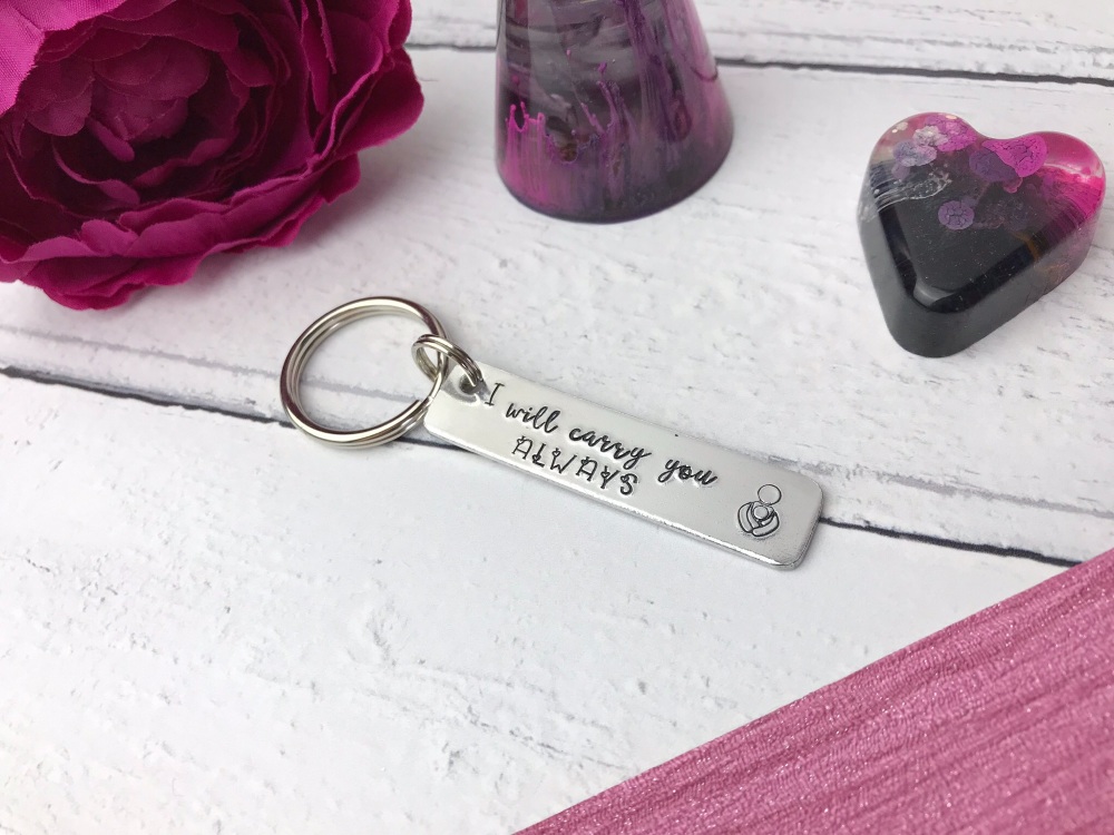 I will carry you ALWAYS keyring