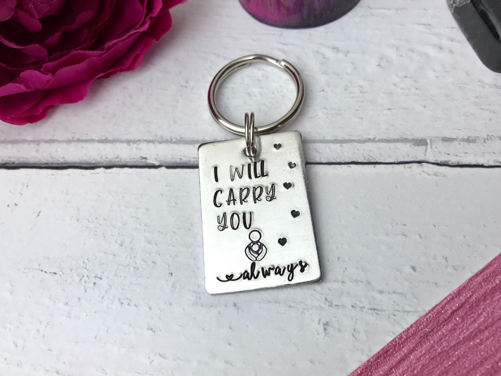 I WILL CARRY YOU always keyring