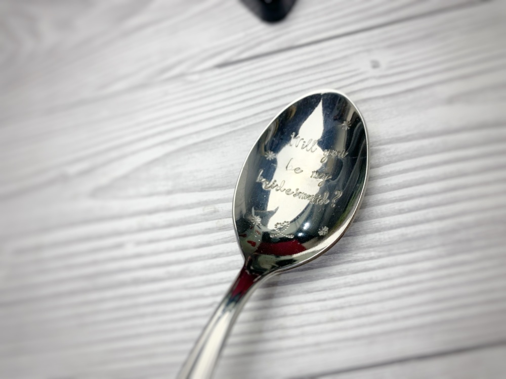 Will you be my bridesmaid tea spoon