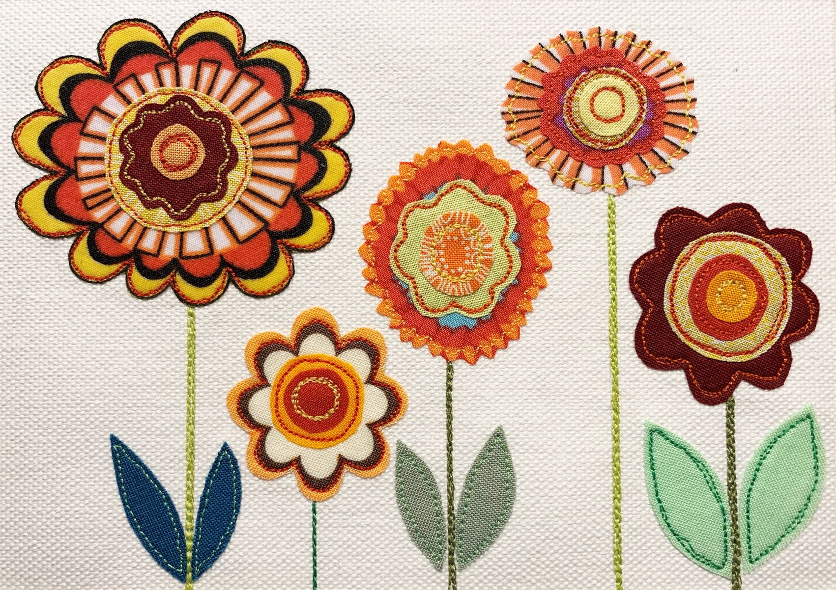 AppliquÃ© picture of flowers