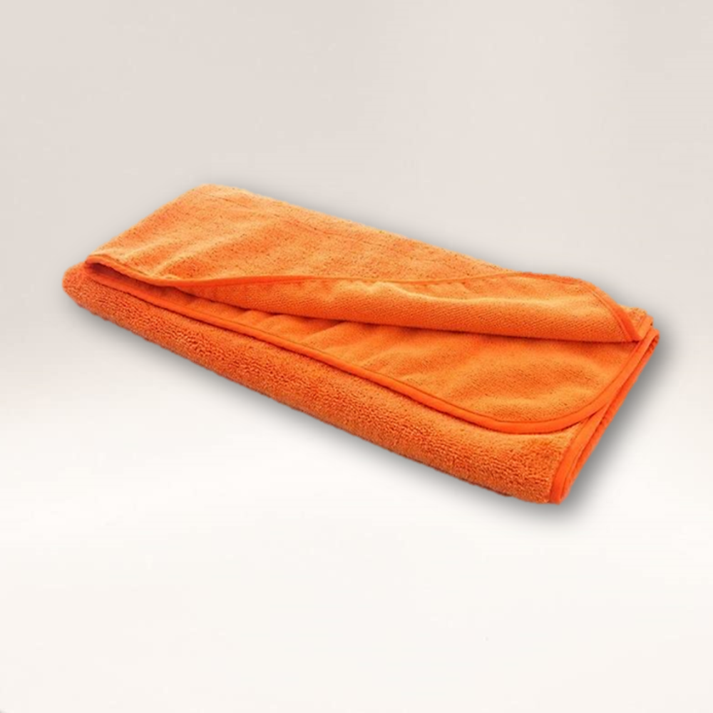 'Big Orange' 500GSM Microfibre Drying Towel Dual Pile 93cm x 65cm