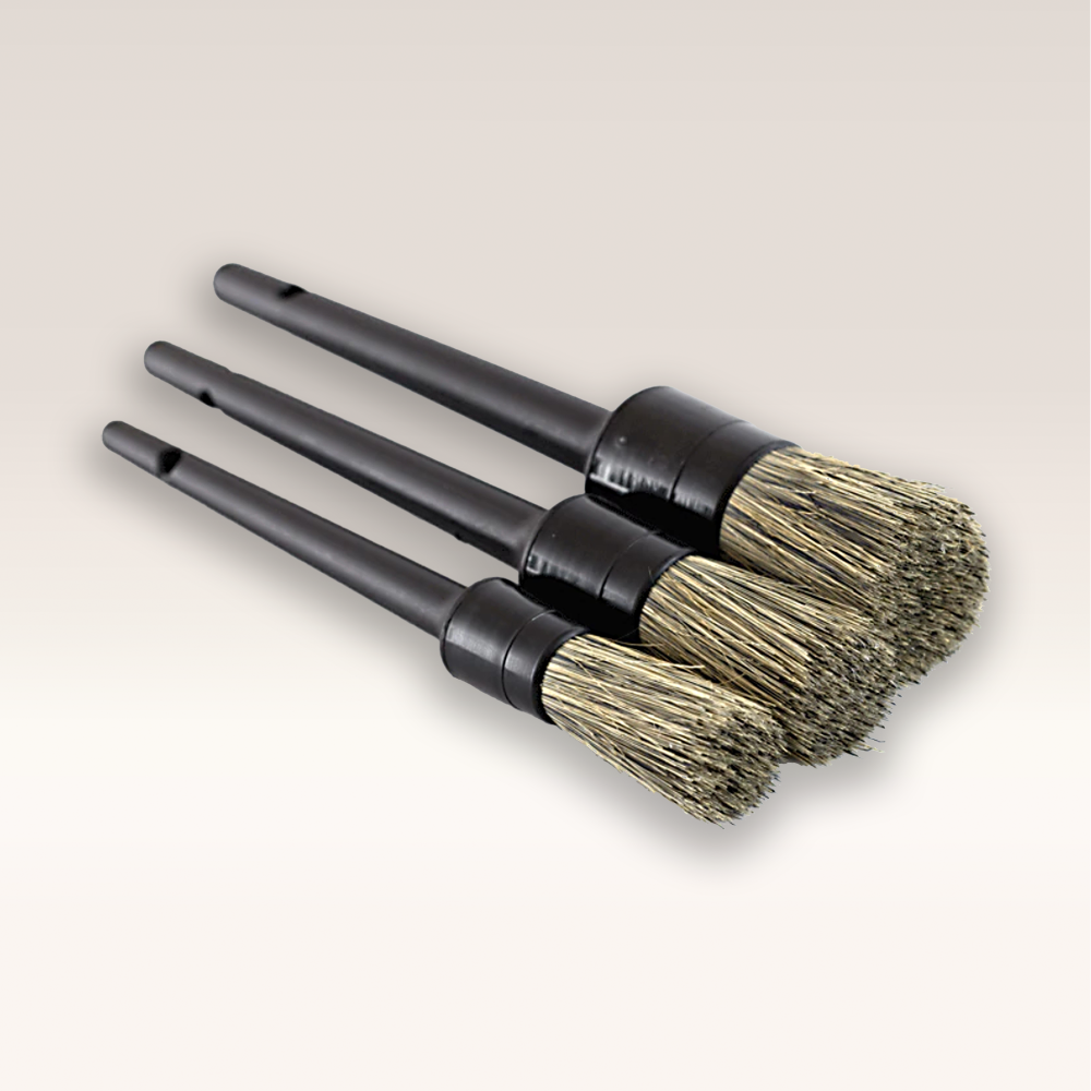 CCC Synthetic Boar Hair Car Detailing Brush Set 3 Pcs