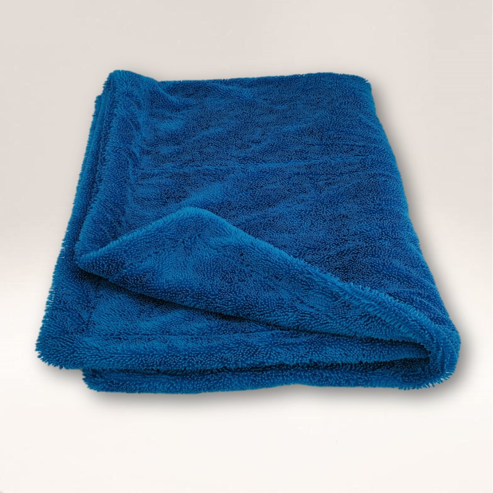 'Mammoth' Twist BLUE 1200GSM Edgeless Microfibre Twisted Loop Drying Towel 