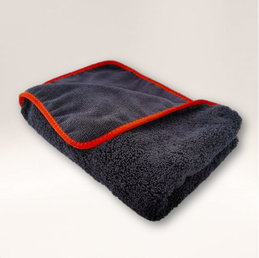 'Big Black' 600GSM Microfibre Drying Towel Dual Pile 90cm x 60cm