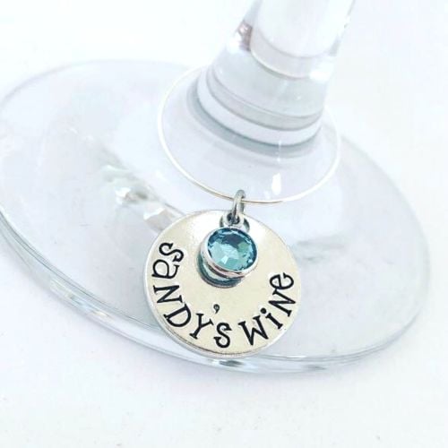 Classic Personalised Wine Glass Charm