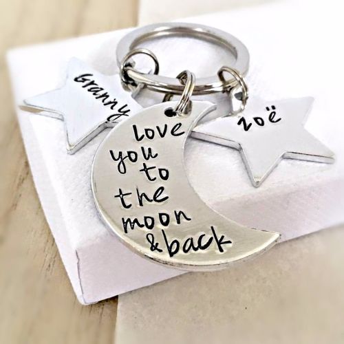 Love You To The Moon & Back Keyring