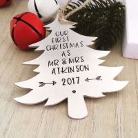 Personalised Our First Christmas as Mr & Mrs Decoration
