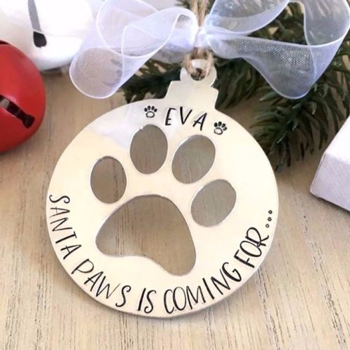 Personalised Santa Paws Decoration
