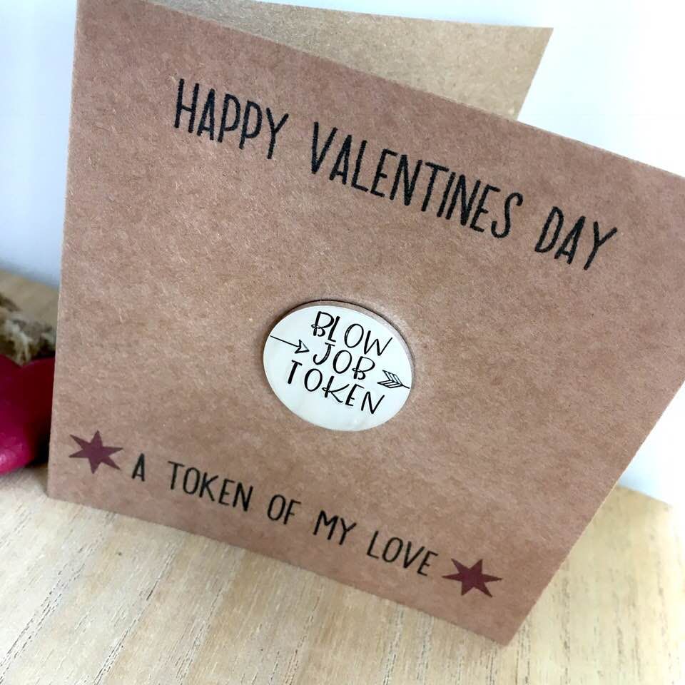 Blow Job Token Valentines Day Card