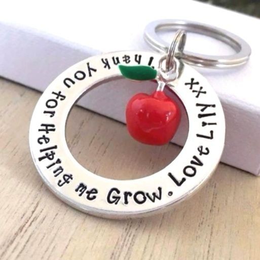 'Thank You For Helping Me Grow' Washer Keyring