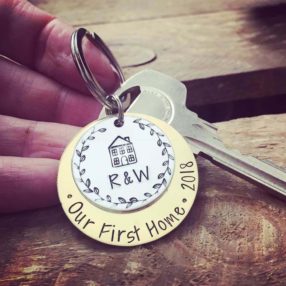 Personalised Our First Home Keyring