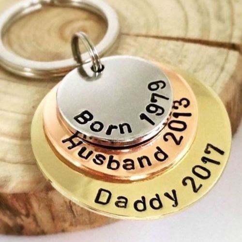 Three Metal Stacker Keyring