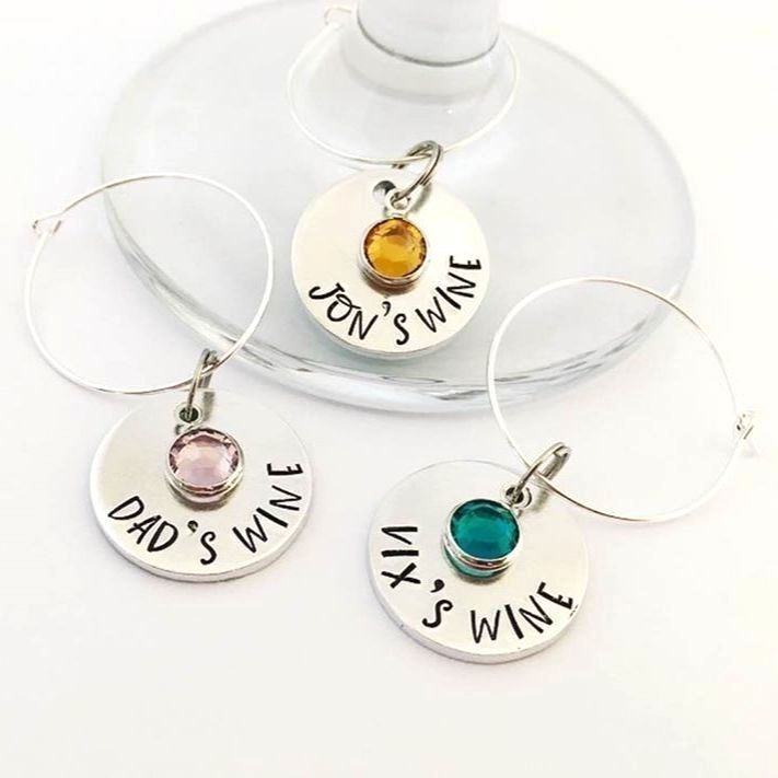 Classic Personalised Wine Glass Charm