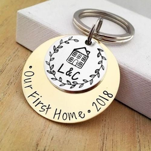 Personalised Our First Home Keyring