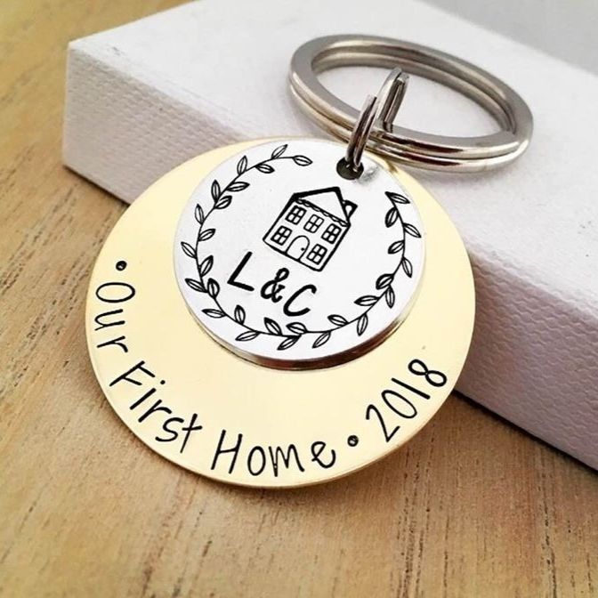 Personalised Our First Home Keyring