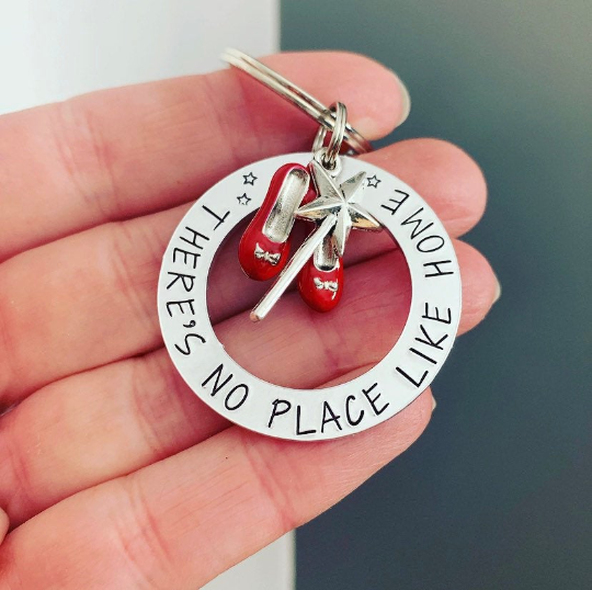 There's No Place Like Home New Home Keyring