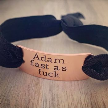 Personalised Fast As Fuck Stretch Bracelet