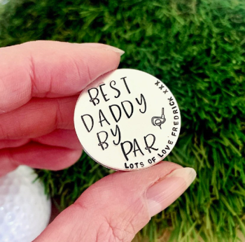Personalised Best Daddy By Par Golf Ball Marker