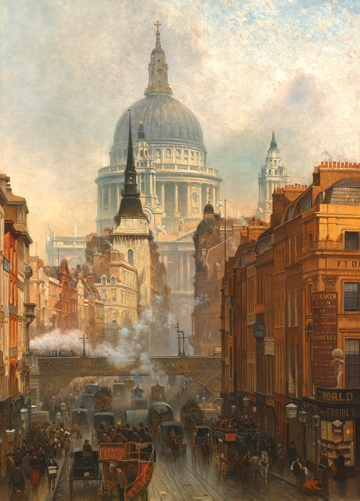 John O'Connor: Ludgate, Evening, 1887