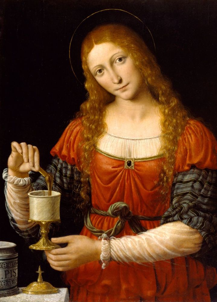 Mary Magdalene, c.1524: Andrea Solario or Bernardino Luini