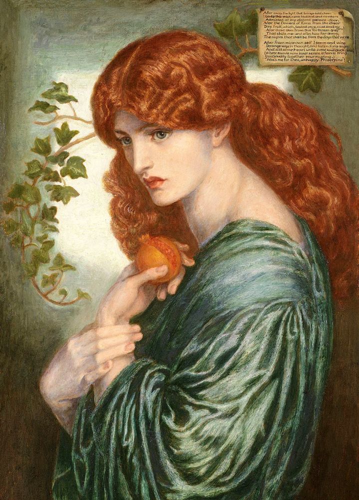 Dante Gabriel Rossetti: Proserpine (detail)