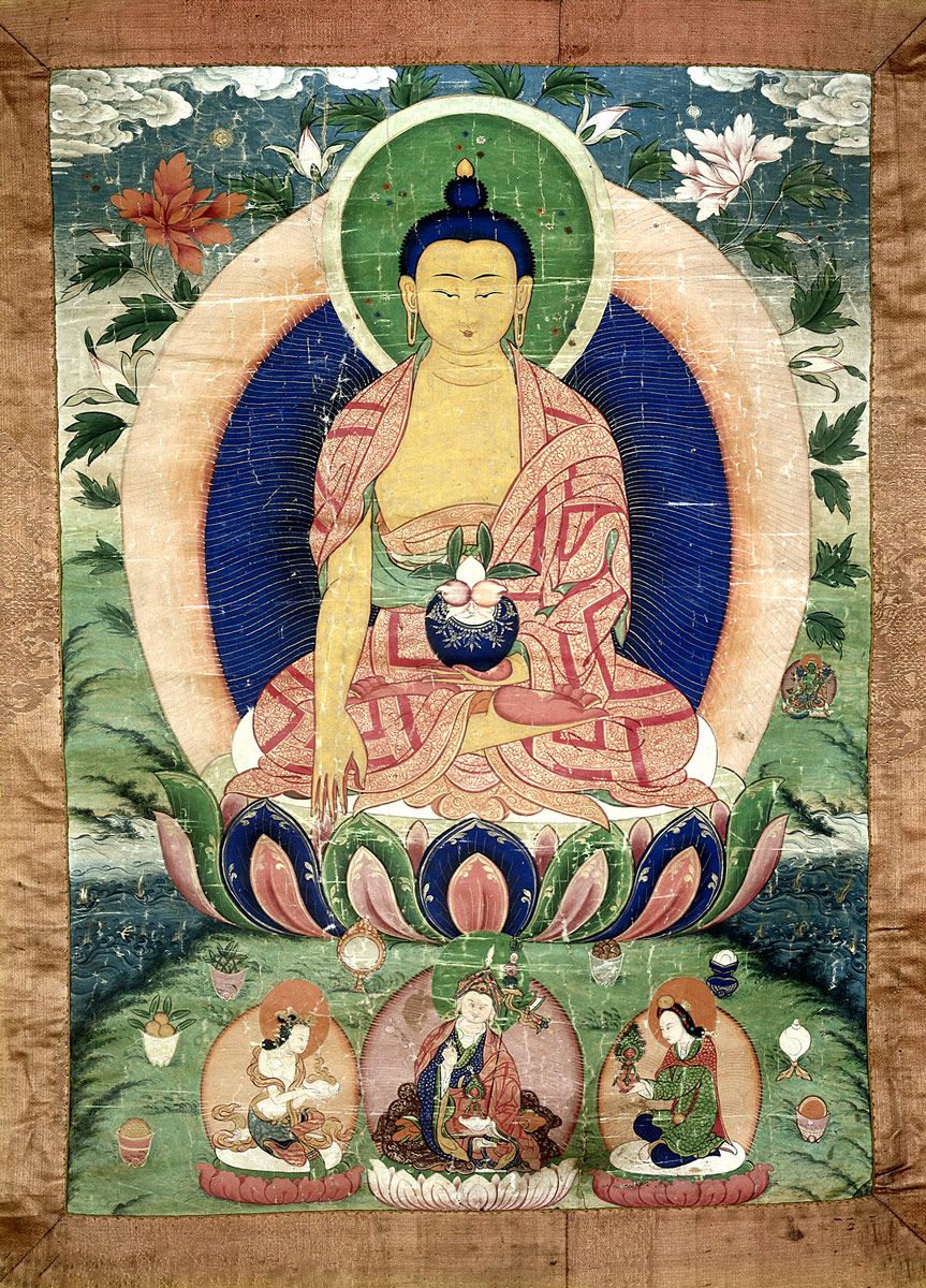 Buddha, Medicine Bhaishajyaguru: Tibetan painter, late 18th century