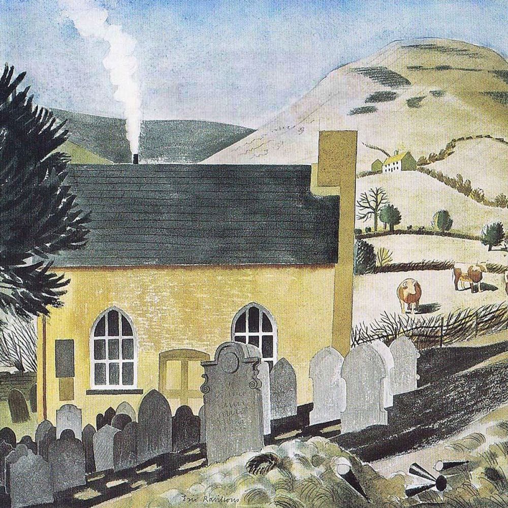 Eric Ravilious: Duke of Hereford's Knob & Baptist Chapel, Capel-y-ffin, Powys, 1938
