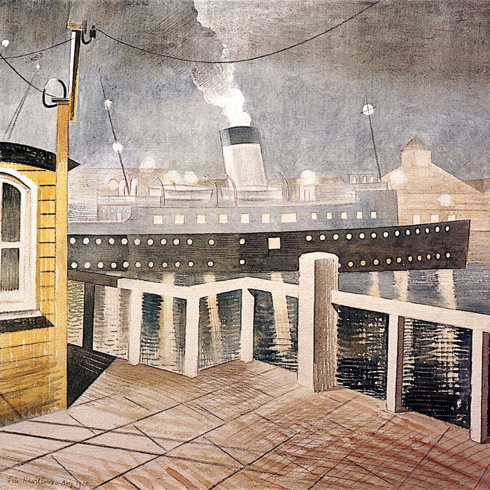 Eric Ravilious: Channel Steamer leaving Harbour