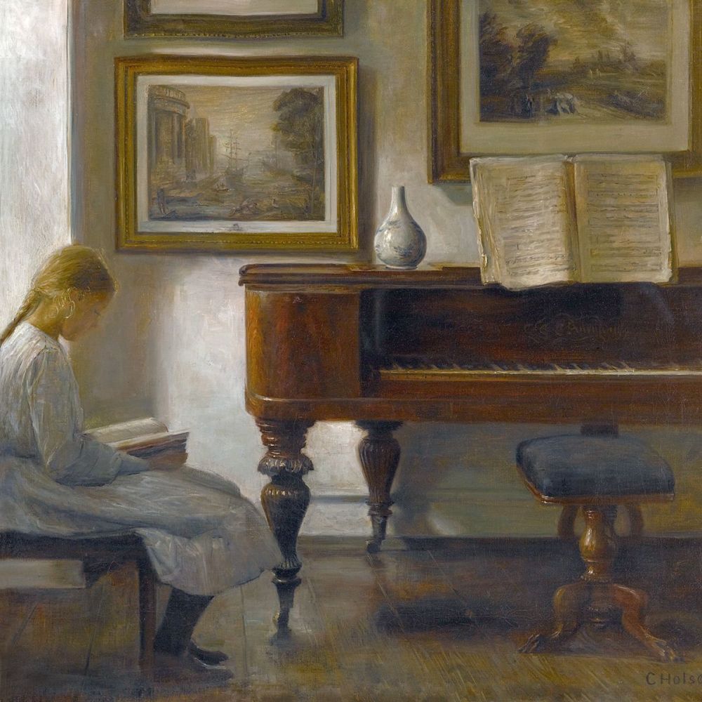 Carl Holsøe: Girl in an Interior, 1900 (detail)
