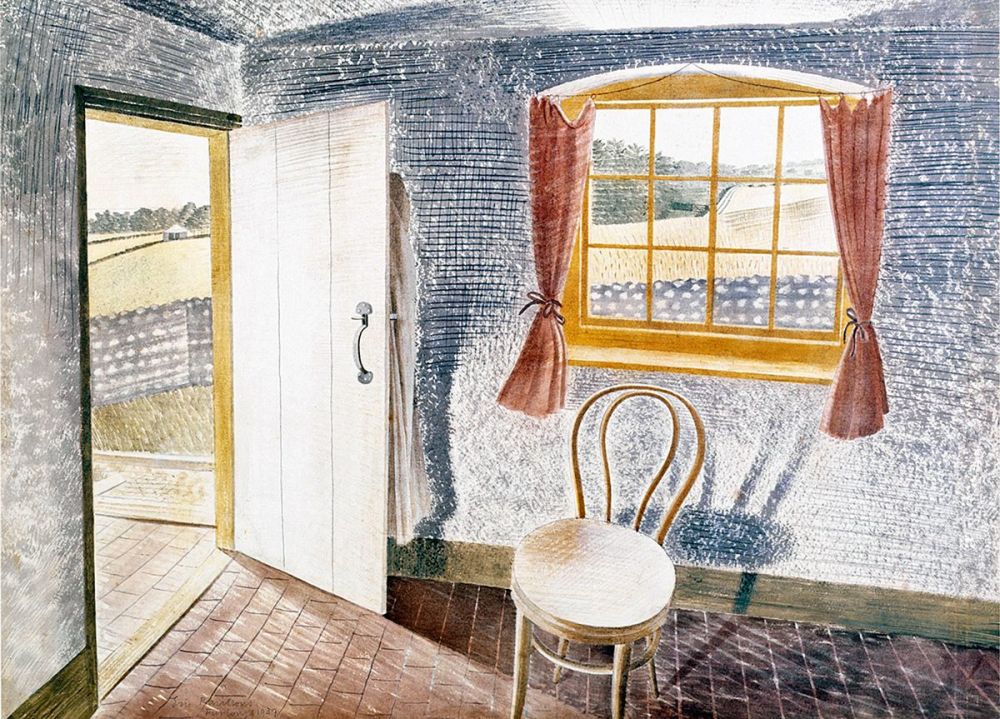 Eric Ravilious: Interior at Furlongs, 1939