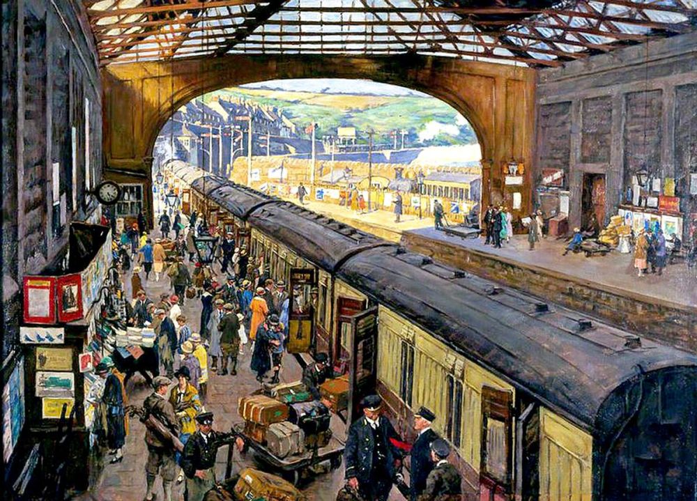 Stanhope Forbes: The Terminus, Penzance Station, Cornwall
