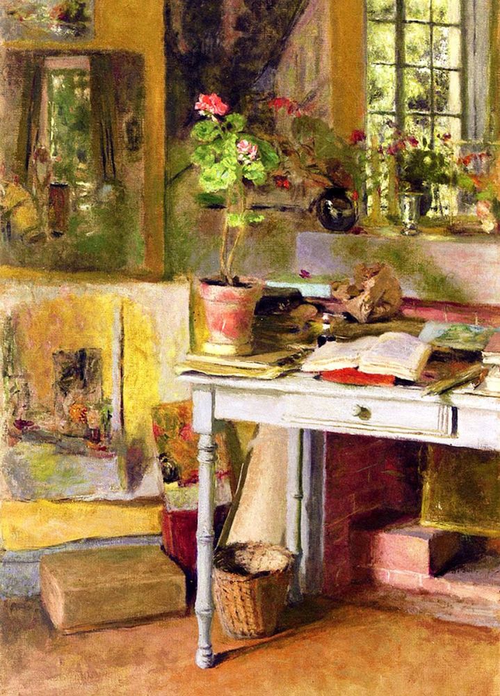 Edouard Vuillard: At Clayes, Geranium on a Table