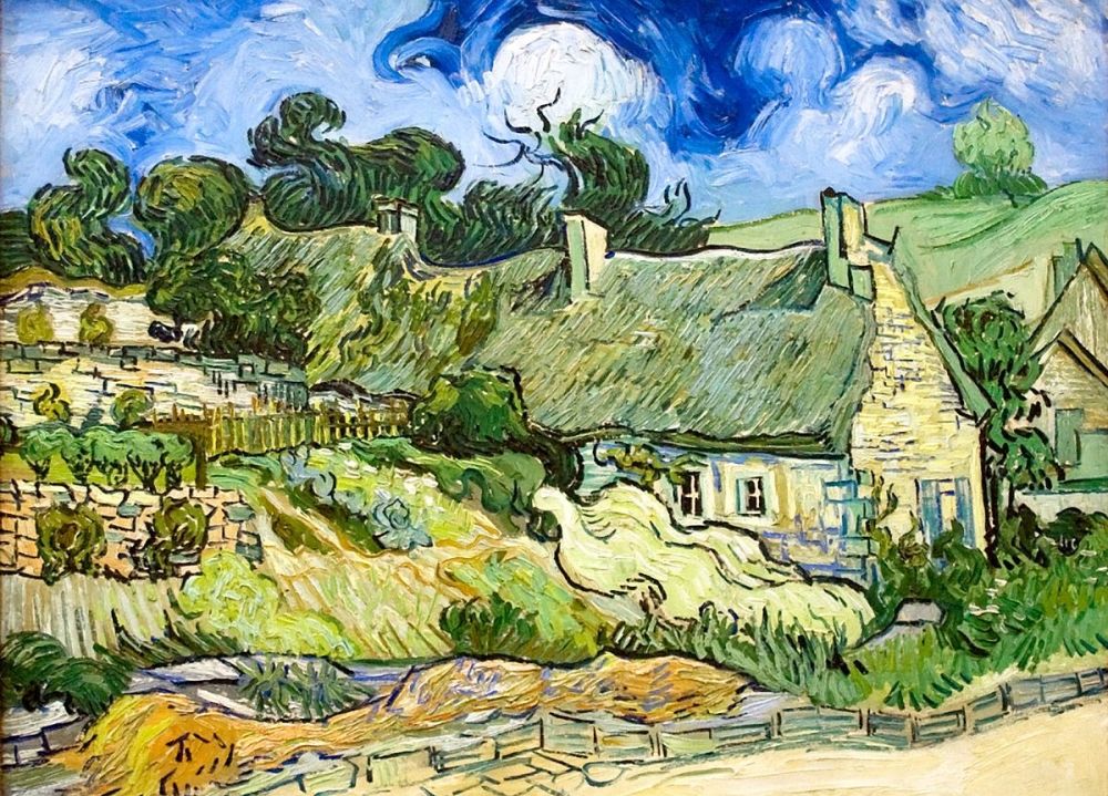 Vincent van Gogh: Thatched Cottages at Cordeville