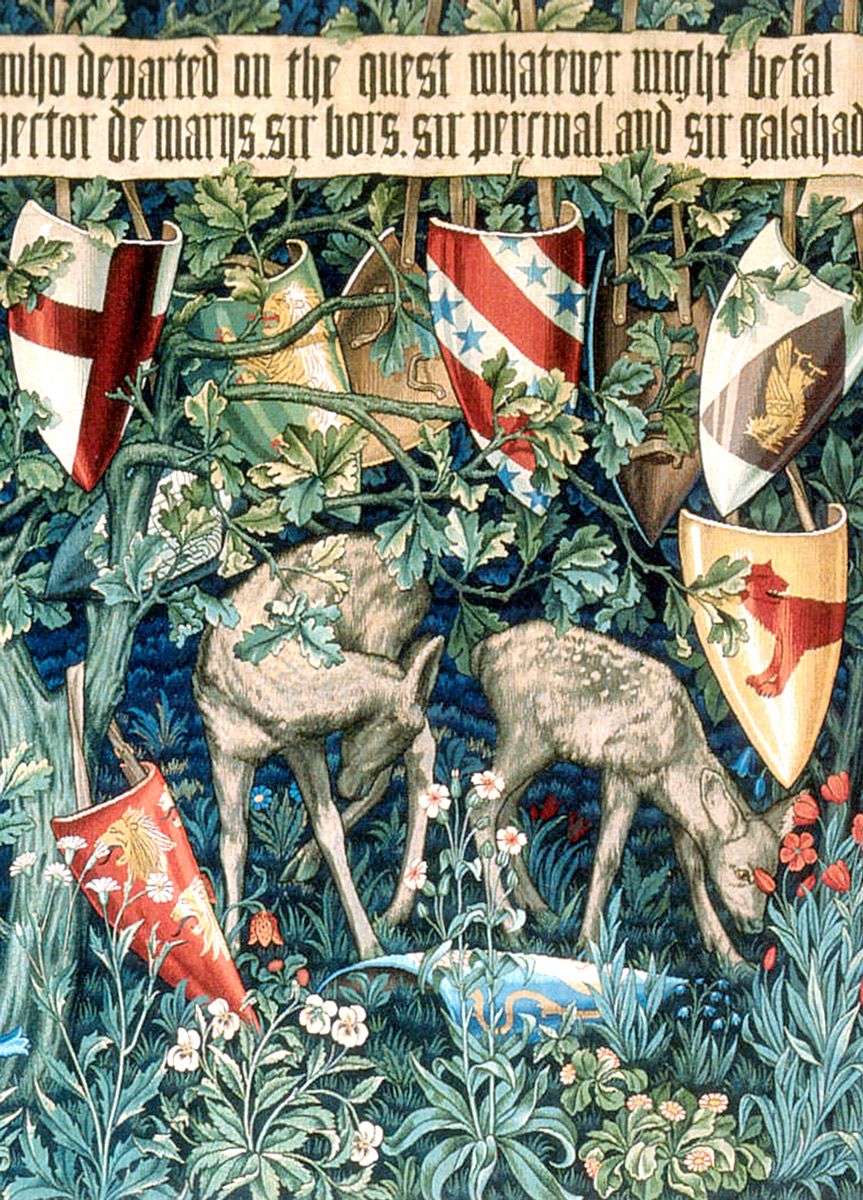 Edward Burne-Jones/William Morris: Verdure with Deer and Shields