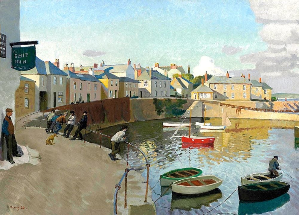 Harold Harvey: Mousehole Harbour, Cornwall, 1922
